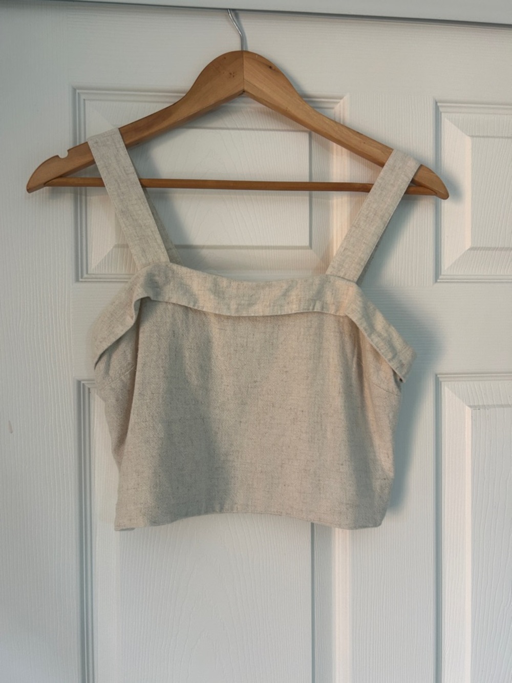 American Eagle Linen-Blend Crop Top